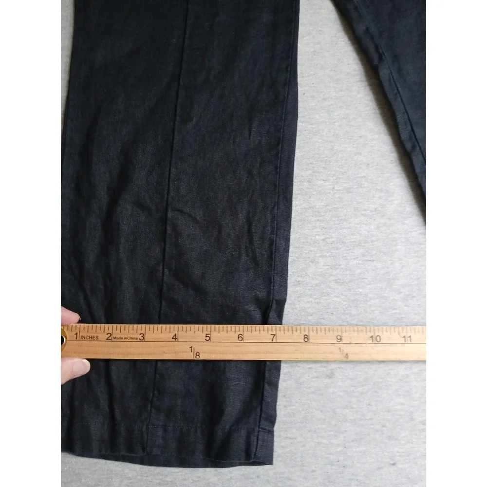 Quince Pants XS 100 Linen Crop Minimalist  Comfort Pull On Boho Stretch